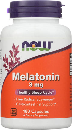 NOW® Melatonin 3mg Capsules 180ct.