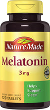 Cargar imagen en el visor de la galería, Nature Made® Melatonin 3mg Tablets 120ct.