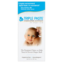 Load image into Gallery viewer, Triple Paste® Fragrance Free Medicated Baby Ointment for Diaper Rash 2oz.