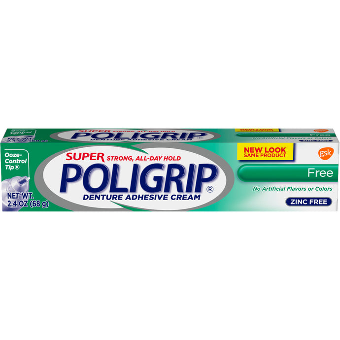 Super Poligrip® Additive Free Denture Adhesive Cream 2.4oz.