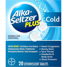 Cargar imagen en el visor de la galería, Alka-Seltzer Plus Cold Reliever Tablets