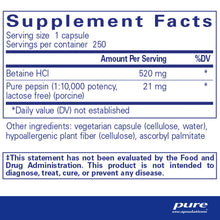 Load image into Gallery viewer, Pure Encapsulations® Betaine HCL Pepsin 250ct.
