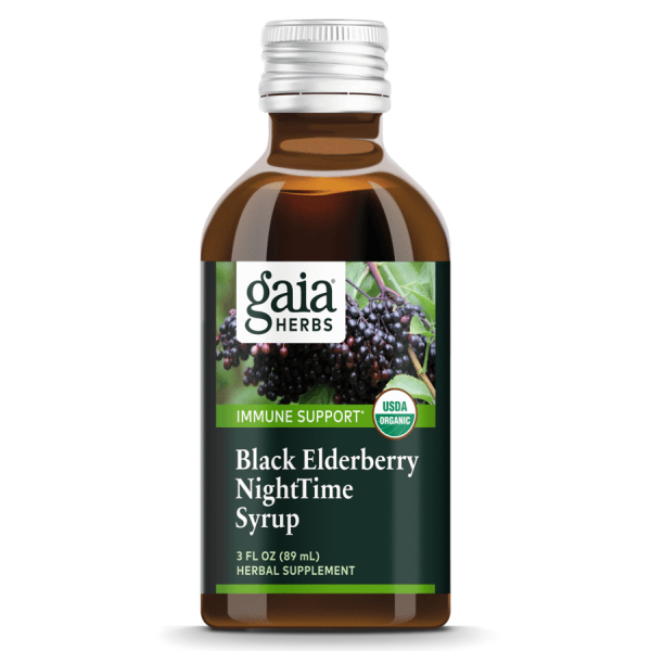 Gaia® Herbs Black Elderberry NightTime Syrup 3fl. oz.