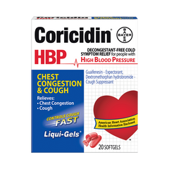 Coricidin® HBP Chest Congestion & Cough Liquid Gels