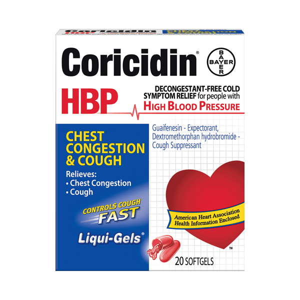 Coricidin® HBP Chest Congestion & Cough Liquid Gels