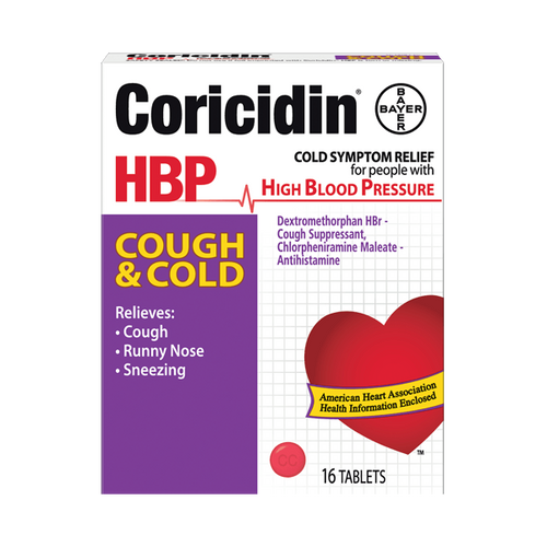 Coricidin® HBP Cough & Cold Relief Tablets
