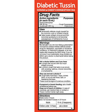Cargar imagen en el visor de la galería, Diabetic Tussin® Cough and Chest Congestion DM Fluid