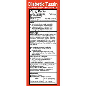 Diabetic Tussin® Cough and Chest Congestion DM Fluid