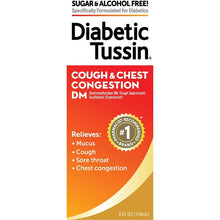 Cargar imagen en el visor de la galería, Diabetic Tussin® Cough and Chest Congestion DM Fluid
