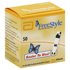 FreeStyle Easy To Use Blood Glucose Test Strips 50 ct.