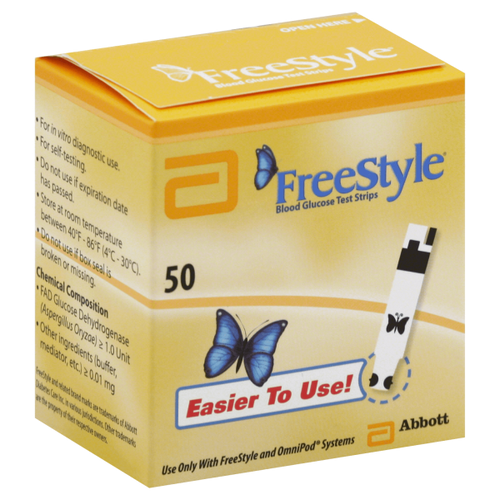 FreeStyle Easy To Use Blood Glucose Test Strips 50 ct.