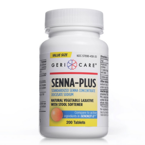 Geri-Care® Senna Plus Natural Vegetable Laxative with Stool Softener 100ct.