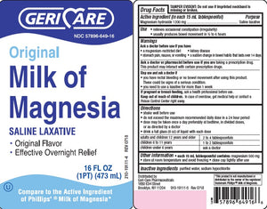 Geri-Care® Original Milk of Magnesia Saline Laxative 16fl. oz.