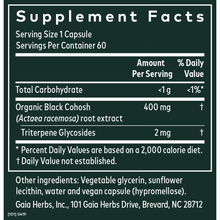 Load image into Gallery viewer, Gaia® Herbs Black Cohosh Capsules 60ct.