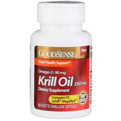 GoodSense® 350 mg Krill Oil 90 mg Omega-3 Softgels 60ct.