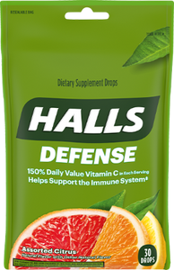 Halls® Defense Assorted Citrus Cough Drops 30ct