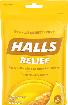 Halls® Relief Honey Lemon Cough Drops