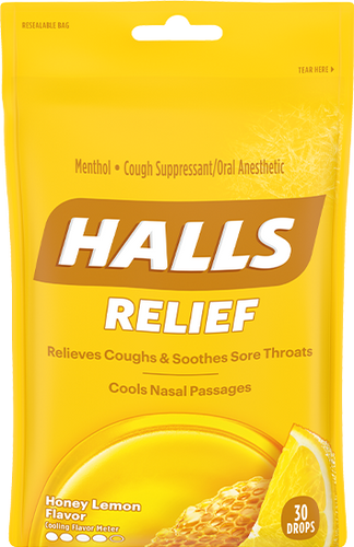 Halls® Relief Honey Lemon Cough Drops