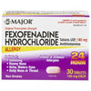 Major Fexofenadine Hydrochloride 180 mg Tablets