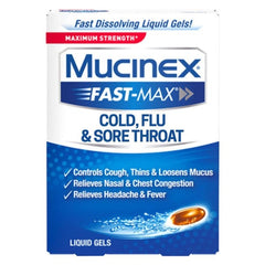 Mucinex® Fast-Max Cold, Flu and Sore Throat Liquid Gels 16ct.