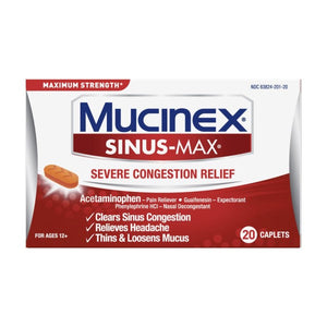 Mucinex® Sinus-Max Severe Congestion and Pain Caplets 20ct.
