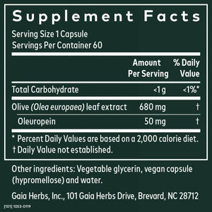 Gaia® Herbs Olive Leaf Capsules 60ct.