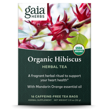 Cargar imagen en el visor de la galería, Gaia® Herbs Organic Hibiscus Herbal Tea 16ct.