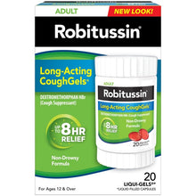 Load image into Gallery viewer, Robitussin® 8HR Long-Acting Cough Gels For Adults 20ct.