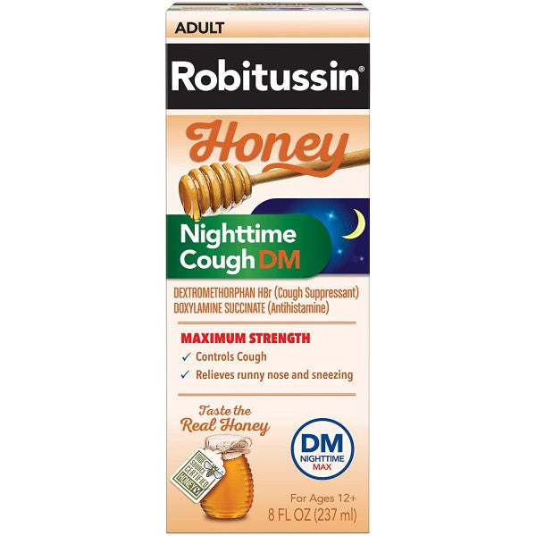 Robitussin® Honey Nighttime Cough Dm Maximum Strength Liquid for Adults 8fl. oz.