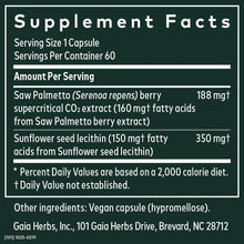 Load image into Gallery viewer, Gaia® Herbs Saw Palmetto Capsules 60ct.