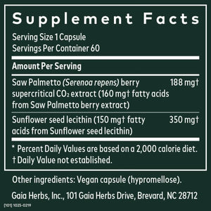 Gaia® Herbs Saw Palmetto Capsules 60ct.