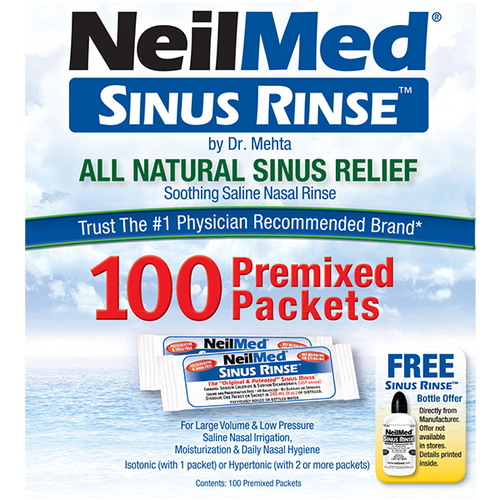 NeilMed Sinus Rinse 100 Regular Mixture Packets