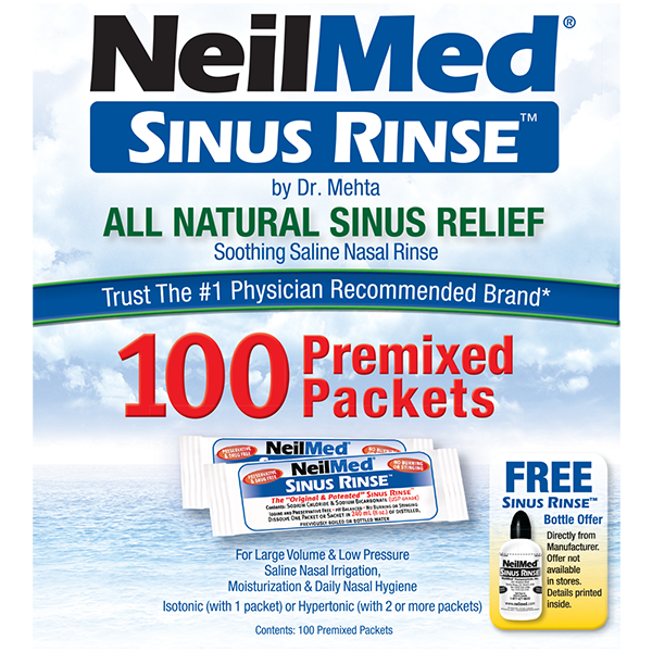 NeilMed Sinus Rinse 100 Regular Mixture Packets