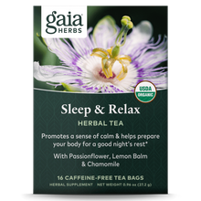 Cargar imagen en el visor de la galería, Gaia® Herbs Sleep &amp; Relax Herbal Tea 16ct.