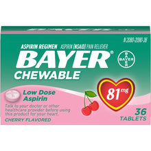 Load image into Gallery viewer, Bayer® Chewable 81 mg Low Dose Aspirin