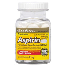 Load image into Gallery viewer, GoodSense® 325 mg Aspirin Tablets 100ct.