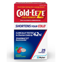Load image into Gallery viewer, Cold-EEZE® Cold &amp; Flu Original Natural Cherry Zinc Lozenges 25ct.