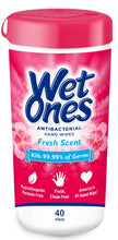 Cargar imagen en el visor de la galería, Wet Ones® Fresh Scent Antibacterial Hand Wipes 40ct.