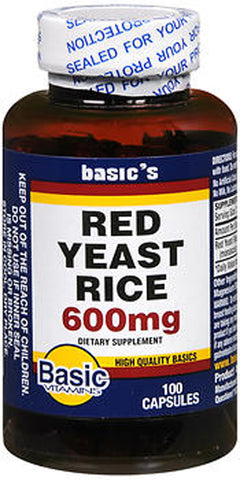 Basic's® Red Yeast Rice 600mg Capsules 100ct.