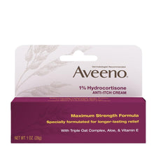 Cargar imagen en el visor de la galería, Aveeno 1% Hydrocortisone Anti-Itch Cream 1oz