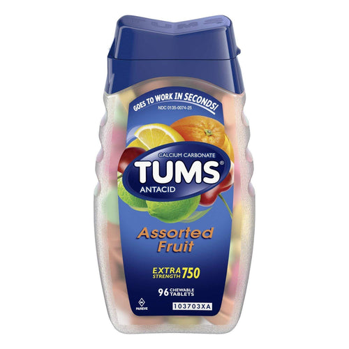 TUMS® Antacid Assorted Fruit Extra Strength Chewable Tablets 96ct.
