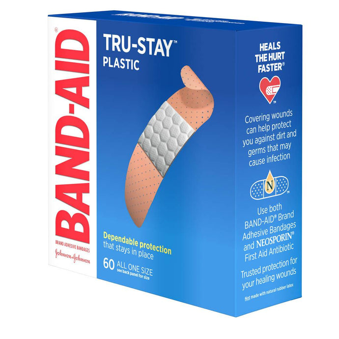 BAND-AID® Tru-Stay Plastic Strip 60ct