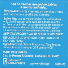 Load image into Gallery viewer, Vicks® BabyRub™ Soothing Ointment 1.76oz.
