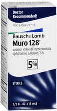 Cargar imagen en el visor de la galería, Bausch + Lomb Muro 128® 5% Sterile Ophthalmic Eye Solution 15ml.