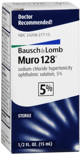 Bausch + Lomb Muro 128® 5% Sterile Ophthalmic Eye Solution 15ml.