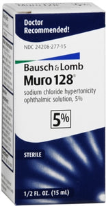 Bausch + Lomb Muro 128® 5% Sterile Ophthalmic Eye Solution 15ml.