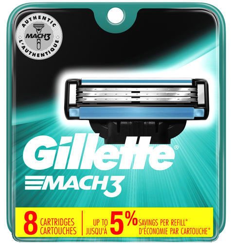 Gillette® Mach3 Refill Cartridges 8ct.