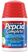 Load image into Gallery viewer, Pepcid® Dual Action Complete Mint Chewable Tablets 25ct.