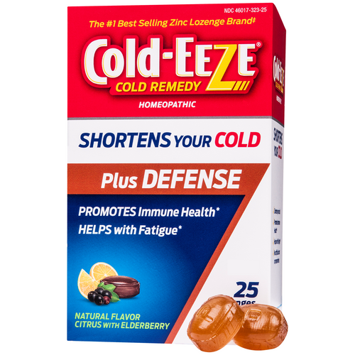 Cold-EEZE® Cold & Flu Plus Defense Honey Lemon Natural Zinc Lozenges 25ct.