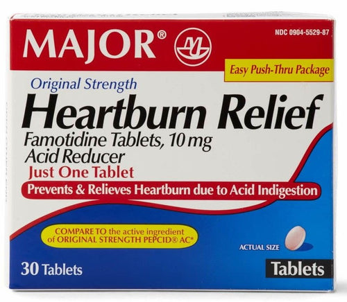 Major® Original Strength Heartburn Relief 10mg Famotidine Tablets 30ct.